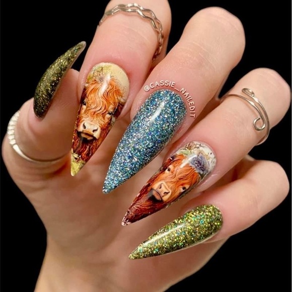 Sparkle & Co Green Holographic Glitter Nail Dip Powder IWIA 29 So No Wifi - Picture 4 of 9